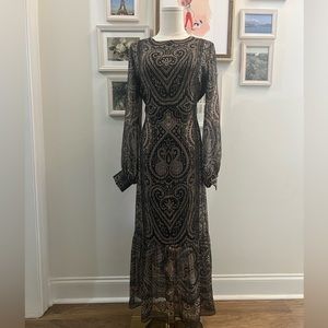 Kachel x Anthropologie Metallic Caricia Tunic dress, Size 6